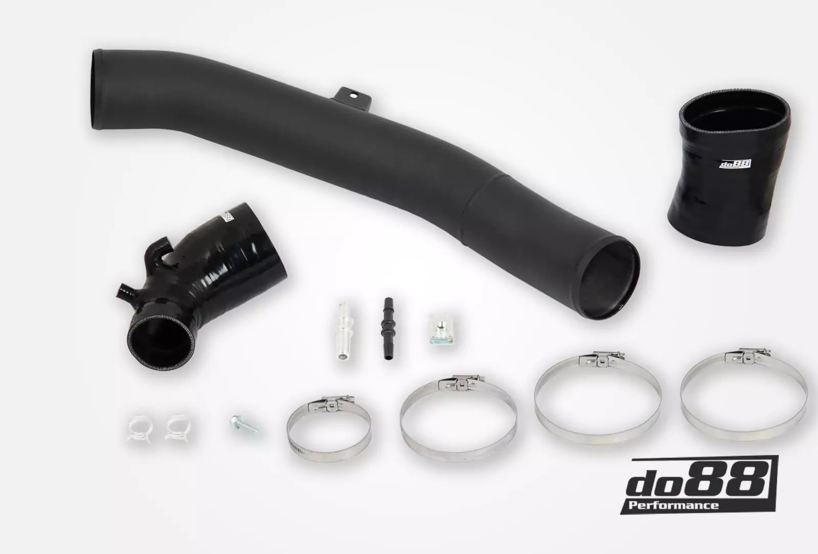 SAAB 9-5 2.8t V6 2010-2011 Inlet pipe with Black/Blue hoses