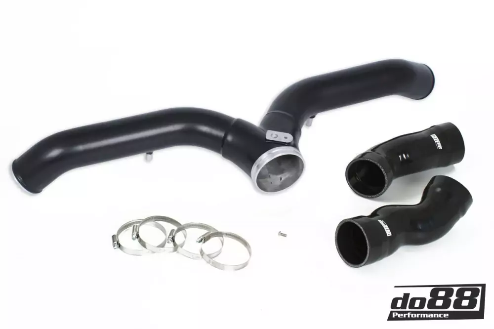 Porsche 997.1 Turbo Y-Pipe, Blacm/Silver for OEM/do88 ICM-200/230 IC