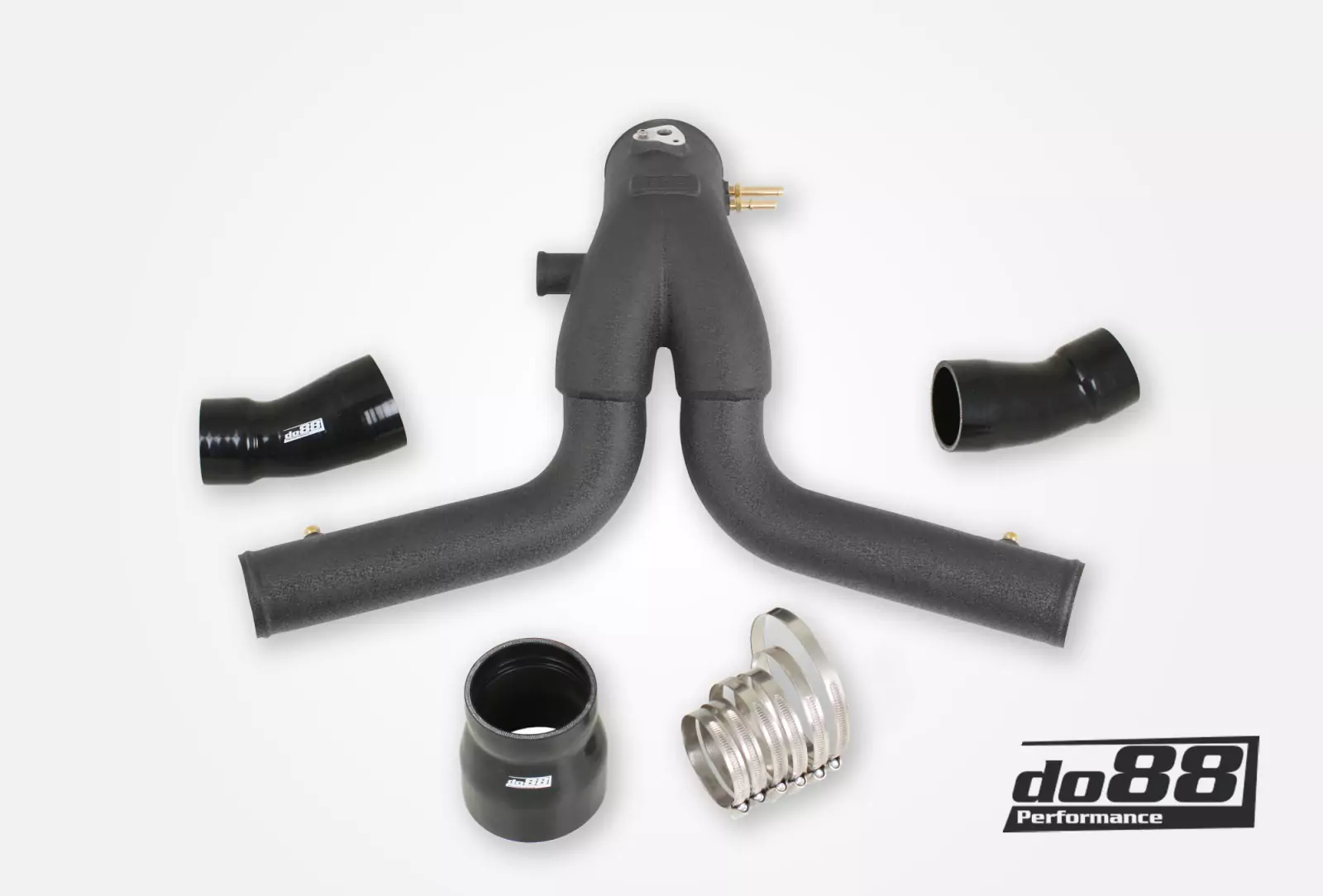 Porsche 911 Turbo (991.1+991.2) Y-Pipe, Black for OEM/do88 IC