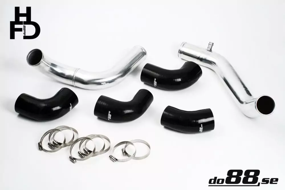 Volvo 7/940 Turbo Center Connection pipe kit ,Black/Red/Blue hoses ,standard/3" throttle body