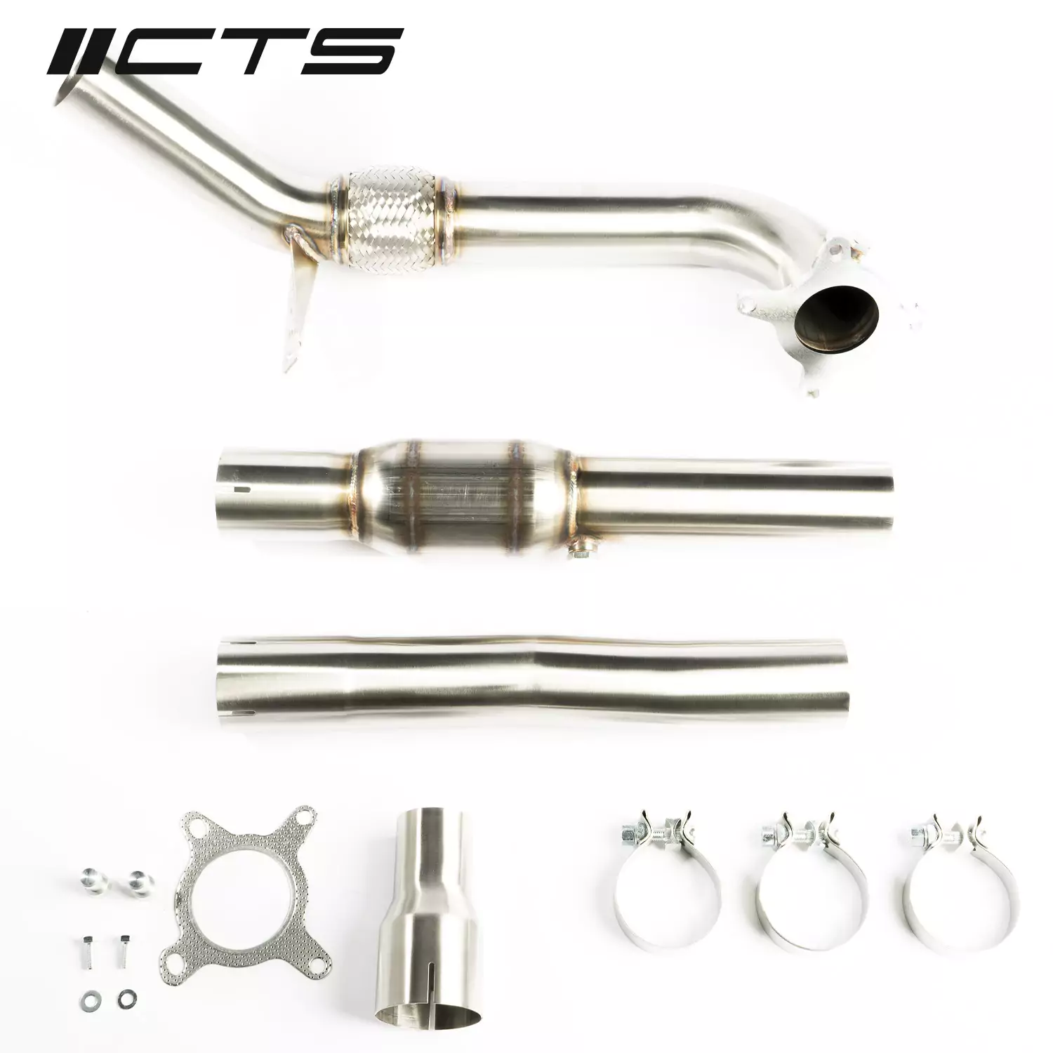 CTS Turbo MK6 Golf R 2.0T, MK2 Audi TT Quattro/TT-S 2.0T, 8P A3 Quattro/S3 2.0T High Flow Cat Downpipe