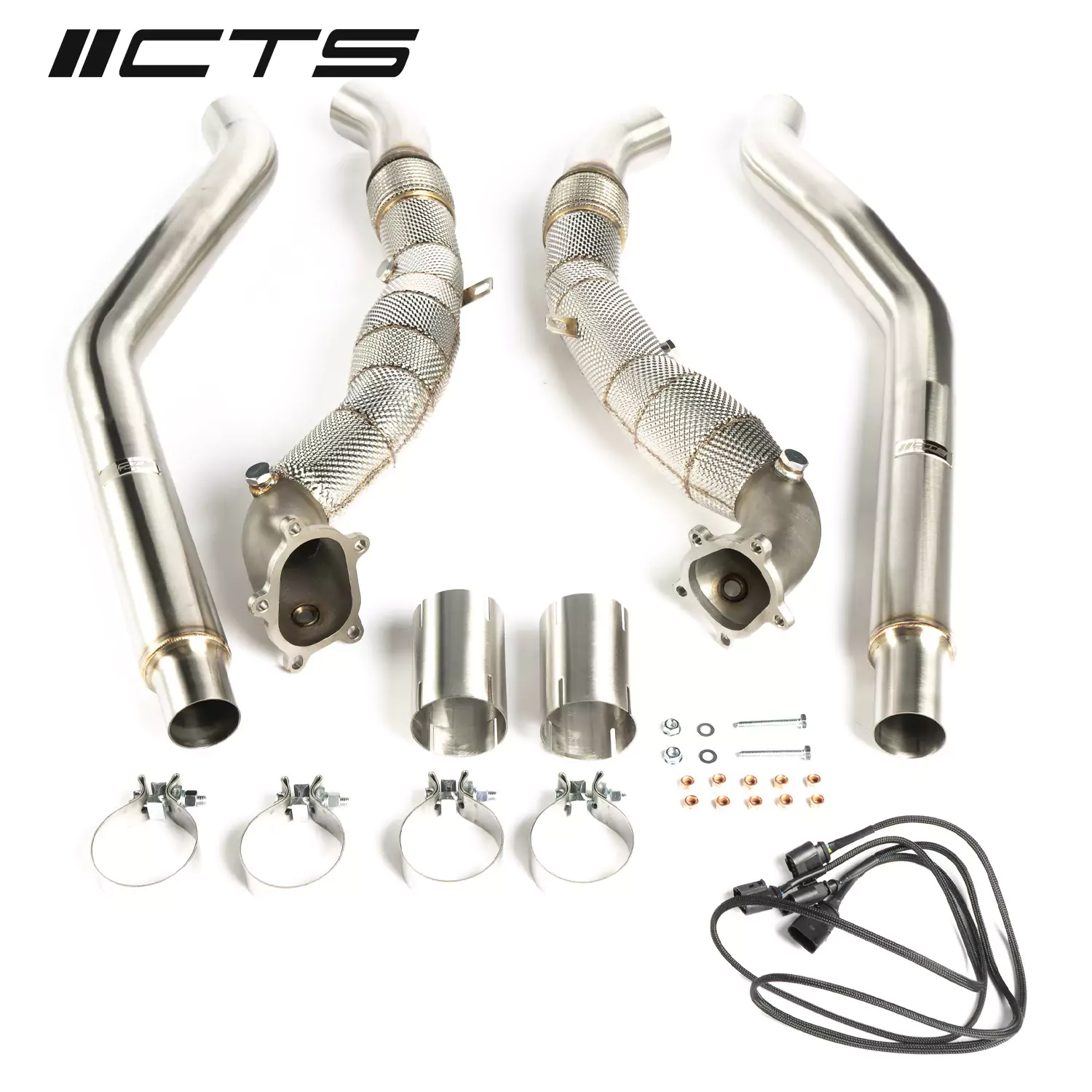 CTS Turbo Audi C7 S6/S7/RS6/RS7 4.0T Cast Downpipe Set With High Flow Cats