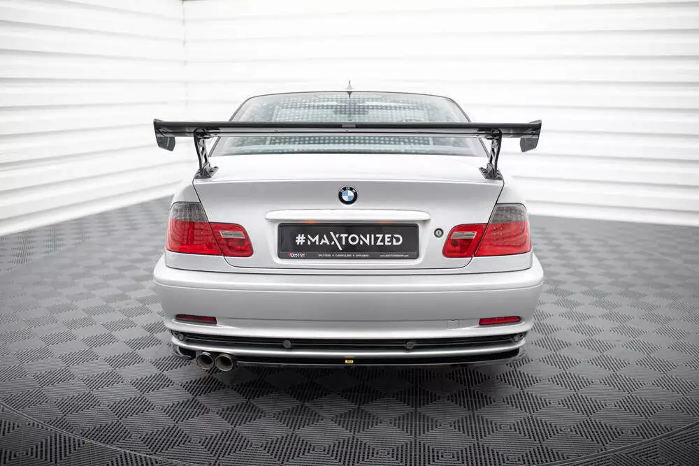 Carbon Spoiler With External Brackets Uprights Bmw 3 Coupe E46