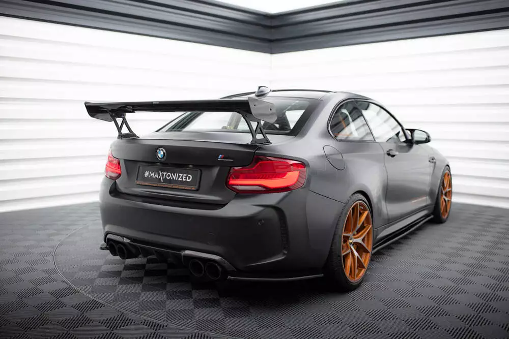 Carbon Spoiler With External Brackets Uprights Bmw M2 F87 / 2 / 2 M-pack F22 - Image 3