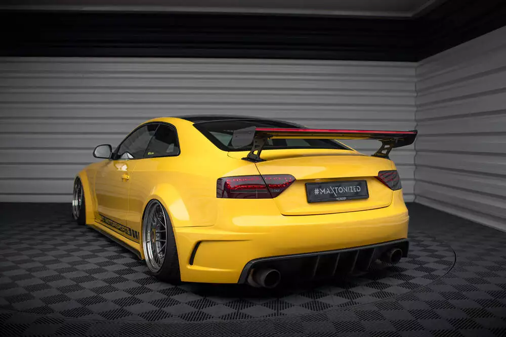 Carbon Spoiler With External Brackets Uprights + Led Audi A5 Coupe 8t - Image 2