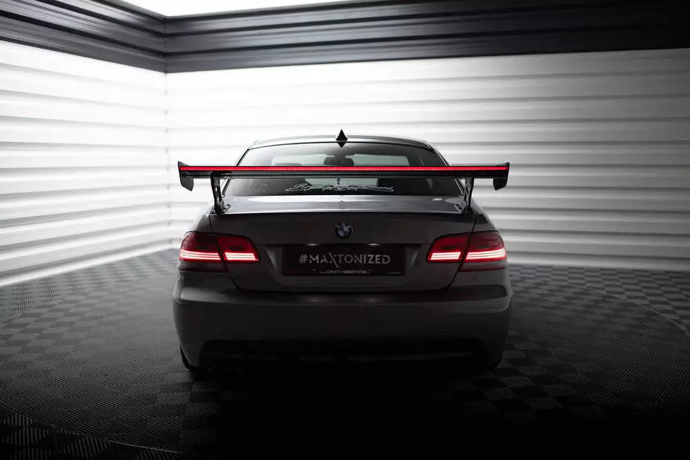 Carbon Spoiler With External Brackets Uprights + Led Bmw 3 / M3 Coupe E92