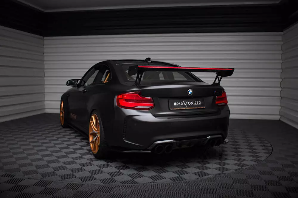 Carbon Spoiler With External Brackets Uprights + Led Bmw M2 F87 / 2 / 2 M-pack F22 - Image 11