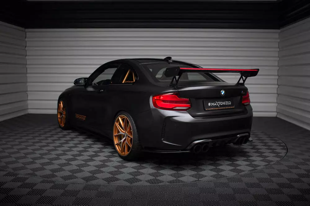 Carbon Spoiler With External Brackets Uprights + Led Bmw M2 F87 / 2 / 2 M-pack F22 - Image 13