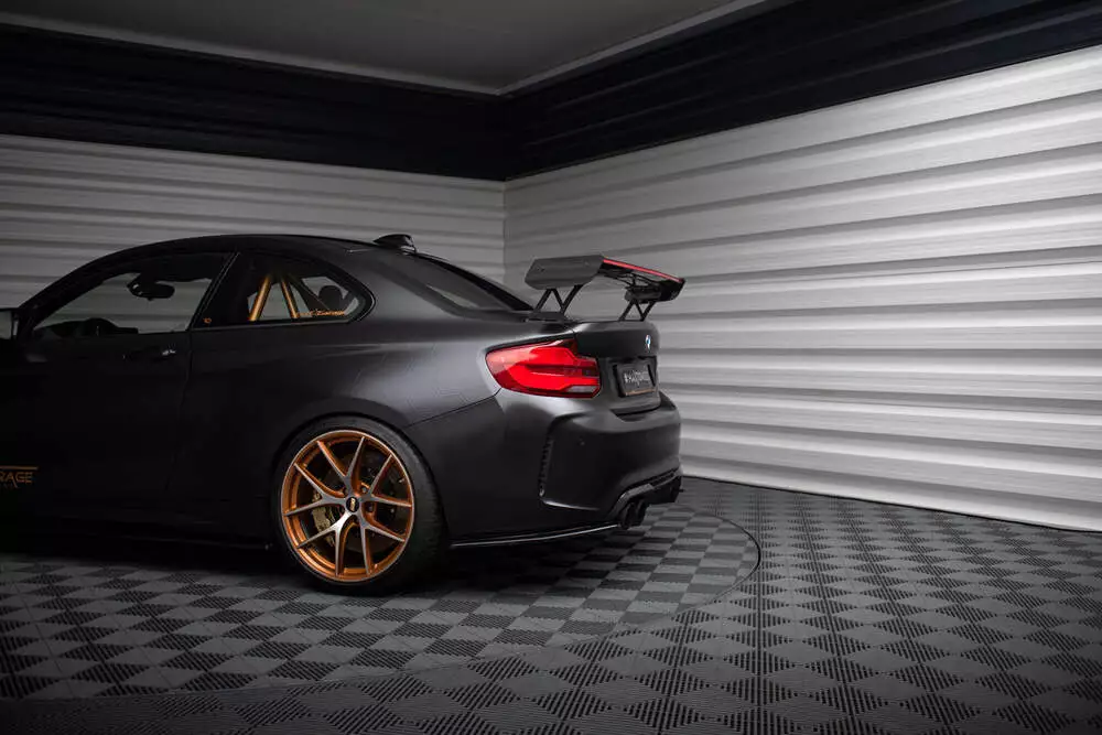 Carbon Spoiler With External Brackets Uprights + Led Bmw M2 F87 / 2 / 2 M-pack F22 - Image 14