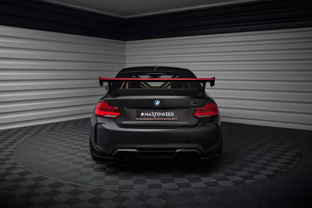 Carbon Spoiler With External Brackets Uprights + Led Bmw M2 F87 / 2 / 2 M-pack F22 - Image 16