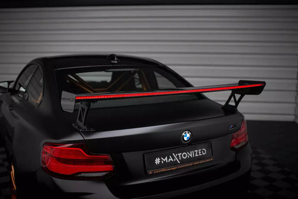 Carbon Spoiler With External Brackets Uprights + Led Bmw M2 F87 / 2 / 2 M-pack F22 - Image 17