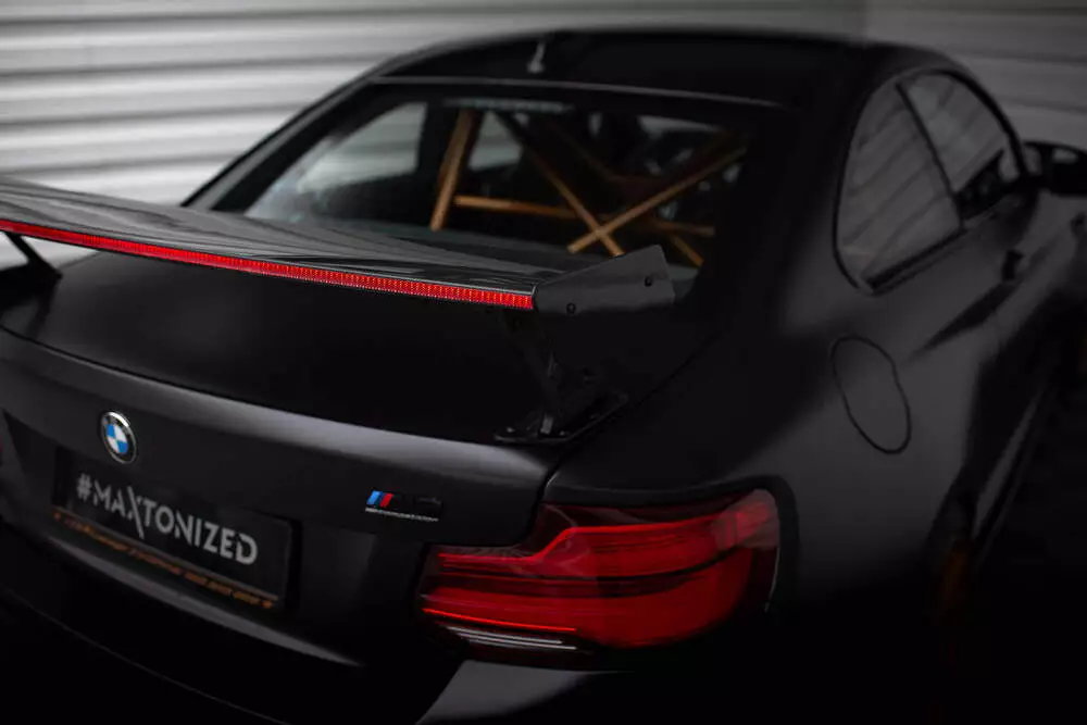 Carbon Spoiler With External Brackets Uprights + Led Bmw M2 F87 / 2 / 2 M-pack F22 - Image 19