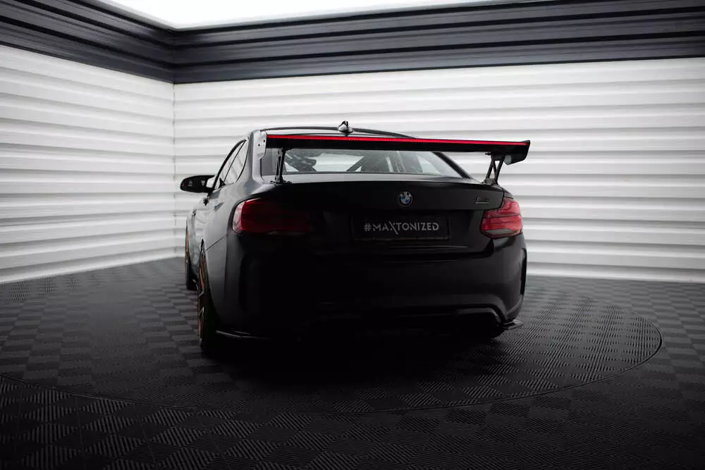 Carbon Spoiler With External Brackets Uprights + Led Bmw M2 F87 / 2 / 2 M-pack F22 - Image 3