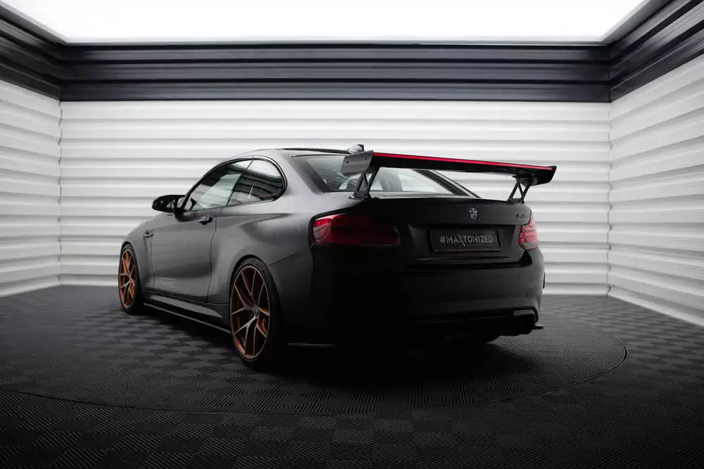 Carbon Spoiler With External Brackets Uprights + Led Bmw M2 F87 / 2 / 2 M-pack F22 - Image 4