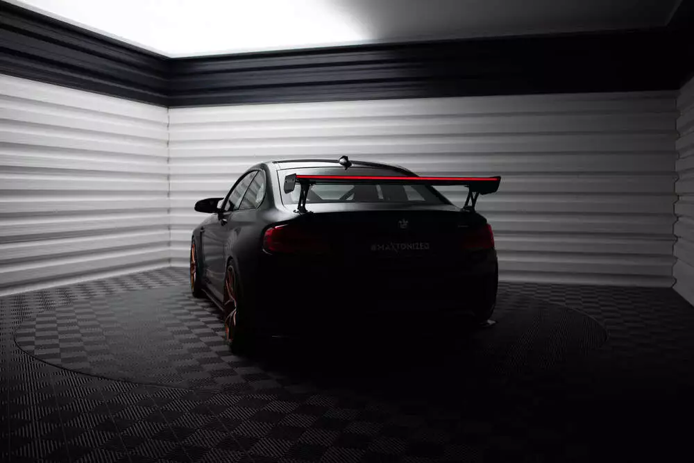 Carbon Spoiler With External Brackets Uprights + Led Bmw M2 F87 / 2 / 2 M-pack F22 - Image 6