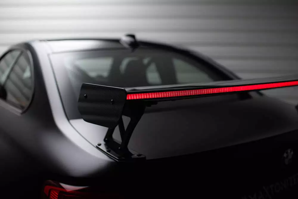 Carbon Spoiler With External Brackets Uprights + Led Bmw M2 F87 / 2 / 2 M-pack F22 - Image 7