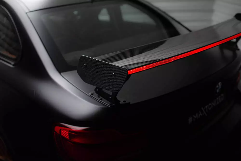 Carbon Spoiler With External Brackets Uprights + Led Bmw M2 F87 / 2 / 2 M-pack F22 - Image 8
