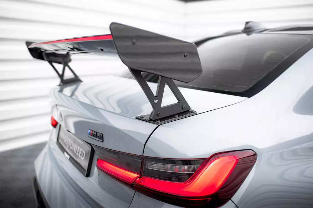Carbon Spoiler With External Brackets Uprights + Led Bmw M3 G80 / M340i G20 / 3 M-pack G20 / 3 Standard G20 - Image 10