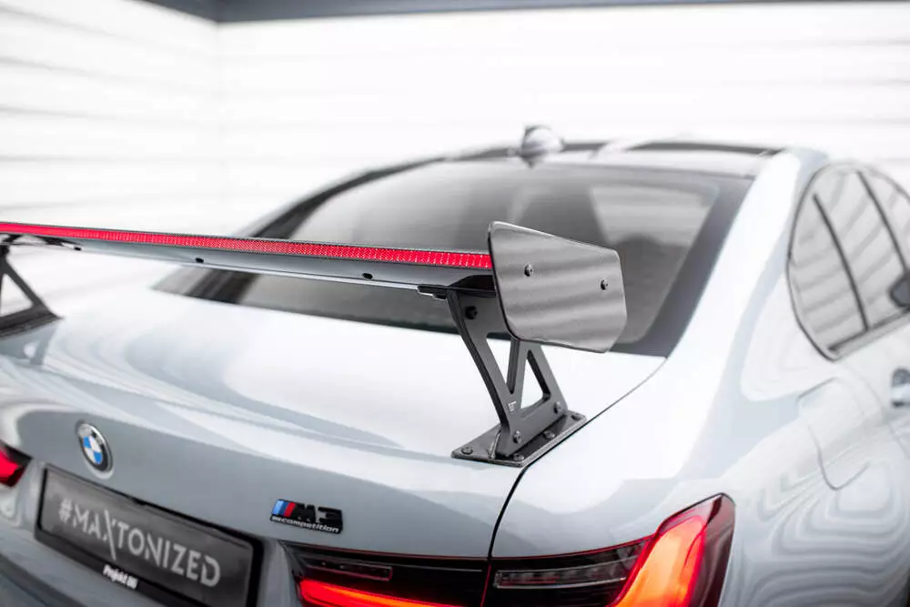 Carbon Spoiler With External Brackets Uprights + Led Bmw M3 G80 / M340i G20 / 3 M-pack G20 / 3 Standard G20 - Image 8