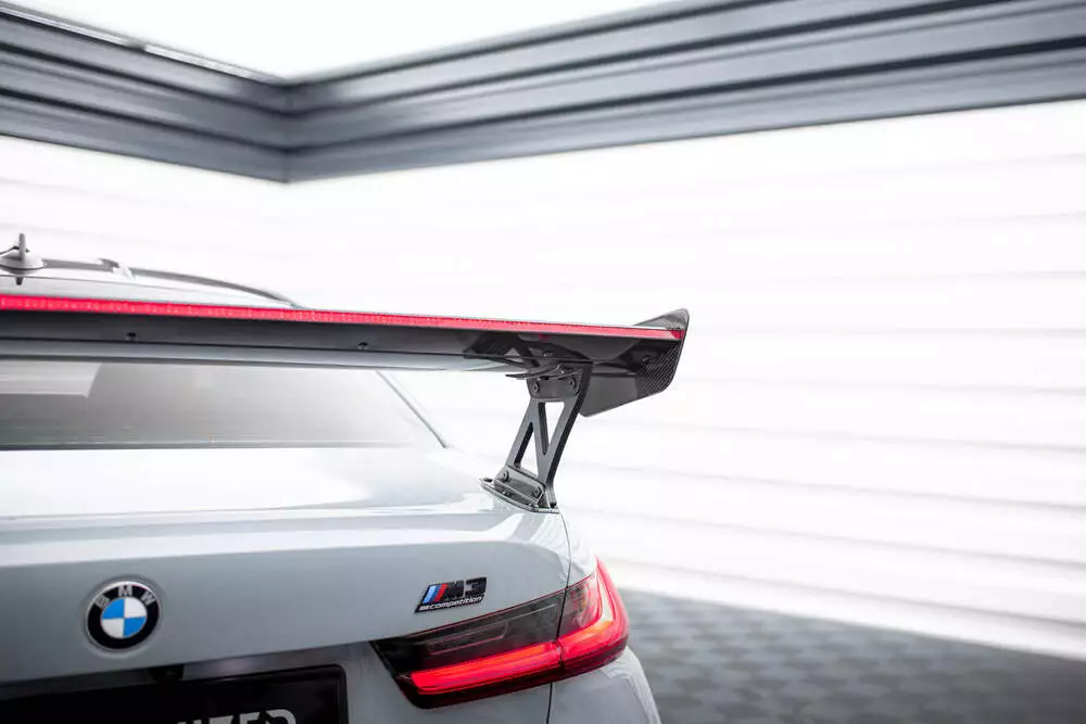 Carbon Spoiler With External Brackets Uprights + Led Bmw M3 G80 / M340i G20 / 3 M-pack G20 / 3 Standard G20 - Image 9