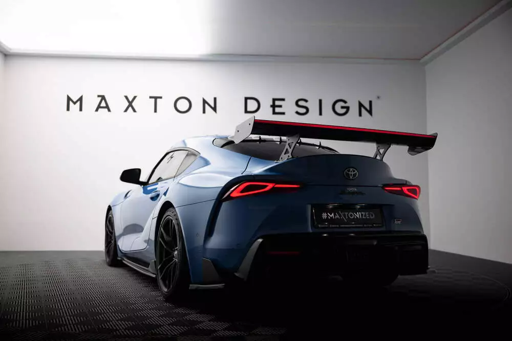Carbon Spoiler With External Brackets Uprights + Led Toyota Supra Mk5 - Image 2