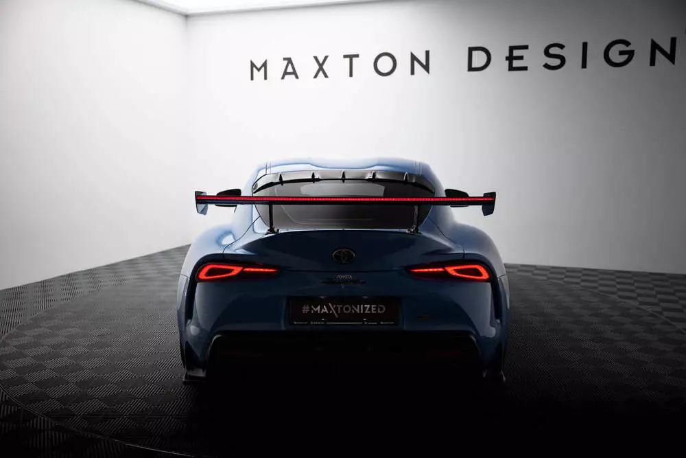 Carbon Spoiler With External Brackets Uprights + Led Toyota Supra Mk5 - Image 3
