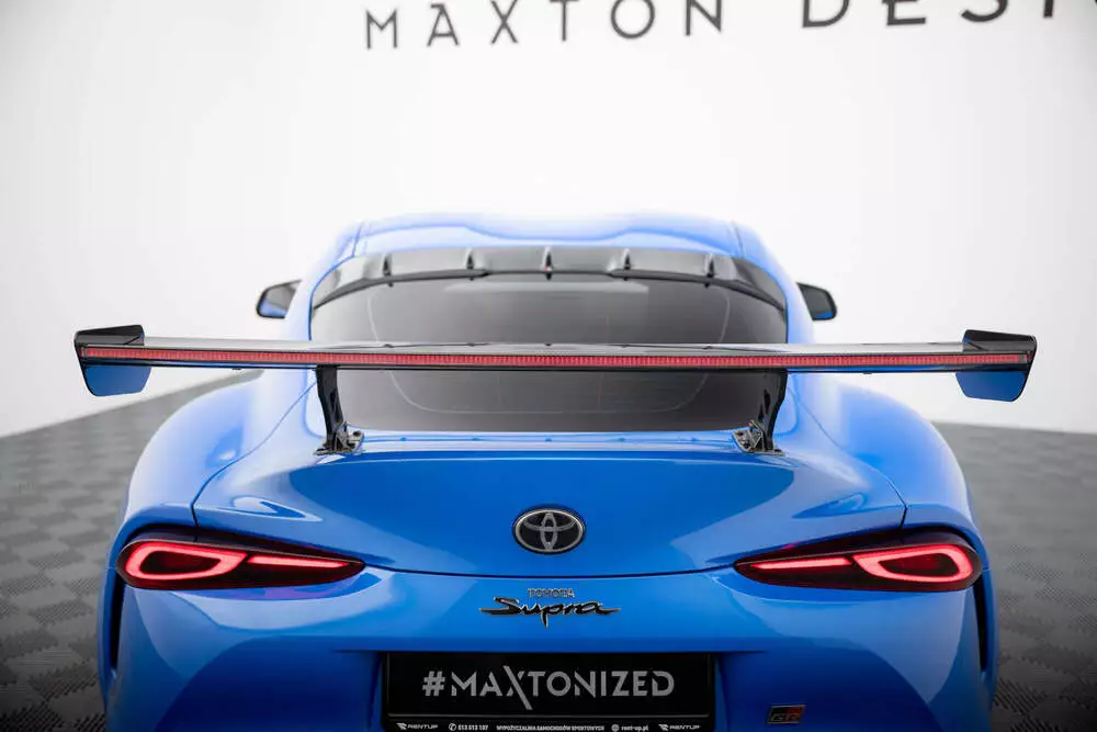 Carbon Spoiler With External Brackets Uprights + Led Toyota Supra Mk5 - Image 7