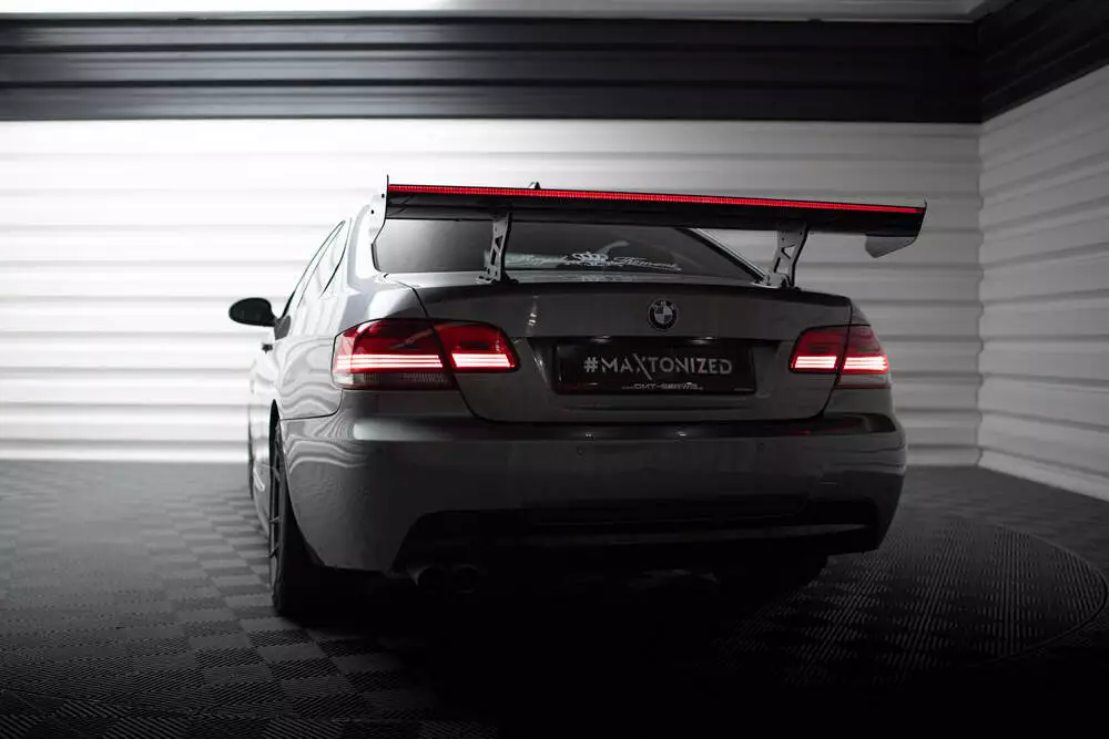 Carbon Spoiler With Internal Brackets Uprights + Led Bmw 3 / M3 Coupe E92