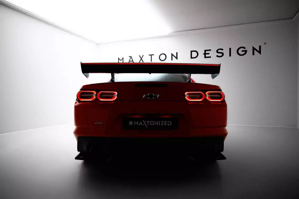 Carbon Spoiler With Internal Brackets Uprights + Led Chevrolet Camaro Ss Mk6 Facelift - Image 2