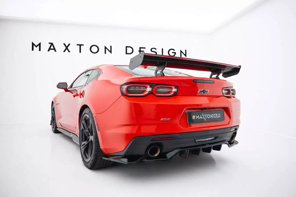 Carbon Spoiler With Internal Brackets Uprights + Led Chevrolet Camaro Ss Mk6 Facelift - Image 7