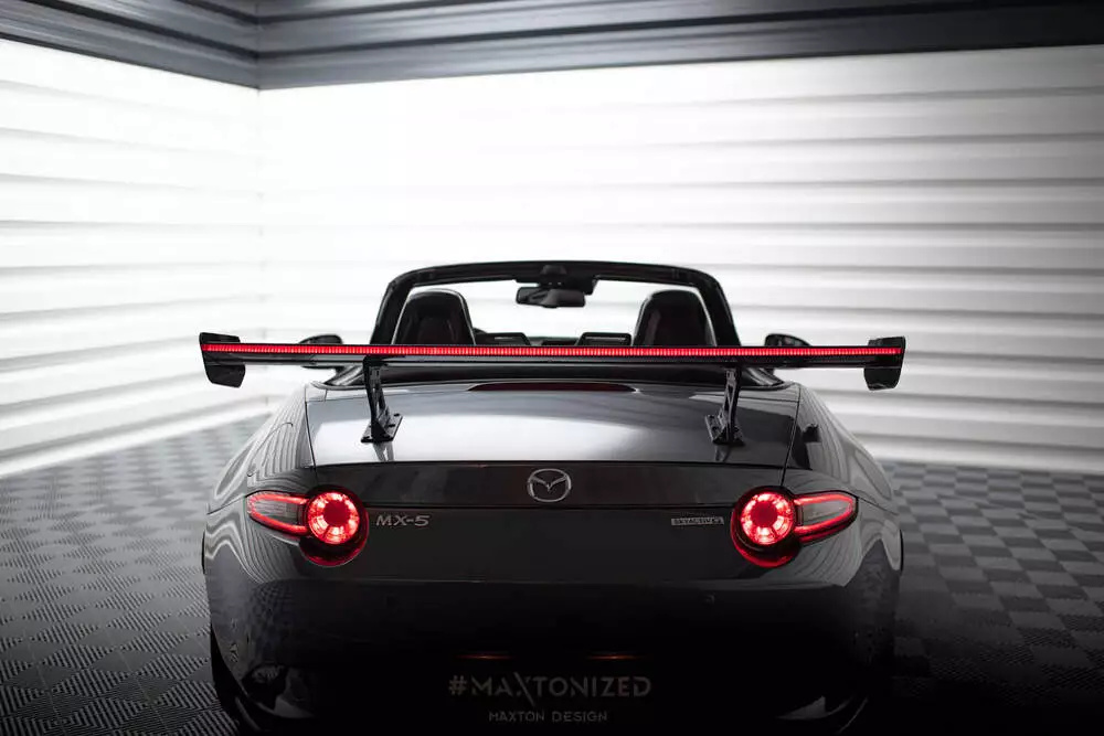 Carbon Spoiler With Internal Brackets Uprights + Led Mazda Mx-5 Nd (Mk4)