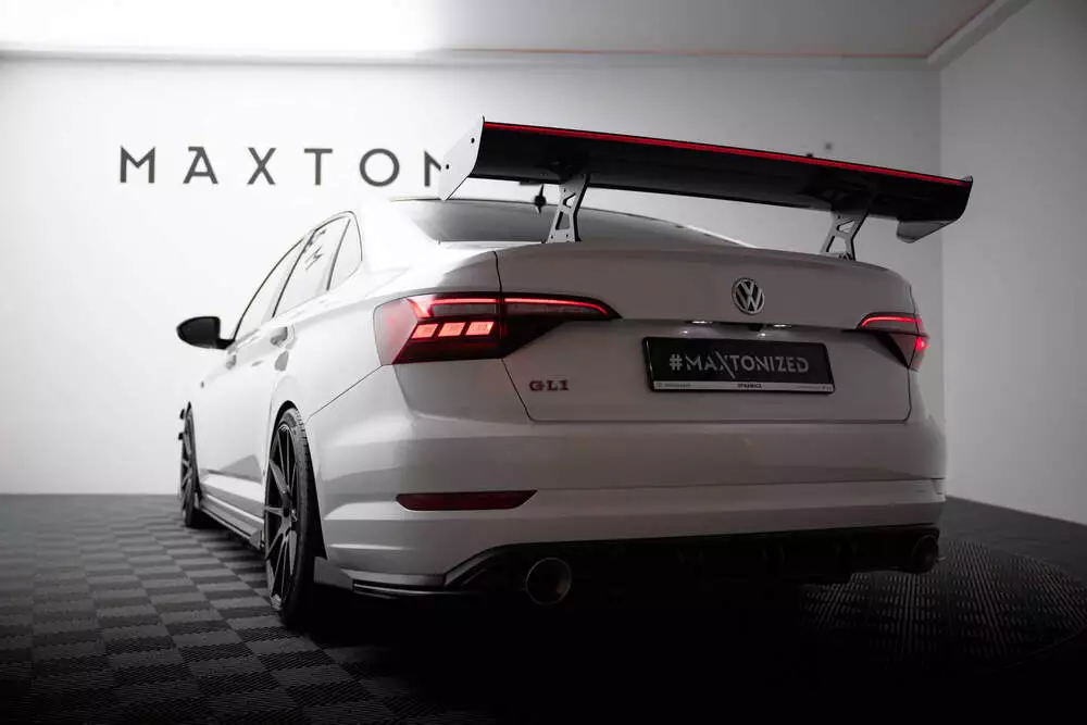 Carbon Spoiler With Internal Brackets Uprights + Led Volkswagen Jetta Gli Mk7 - Image 4