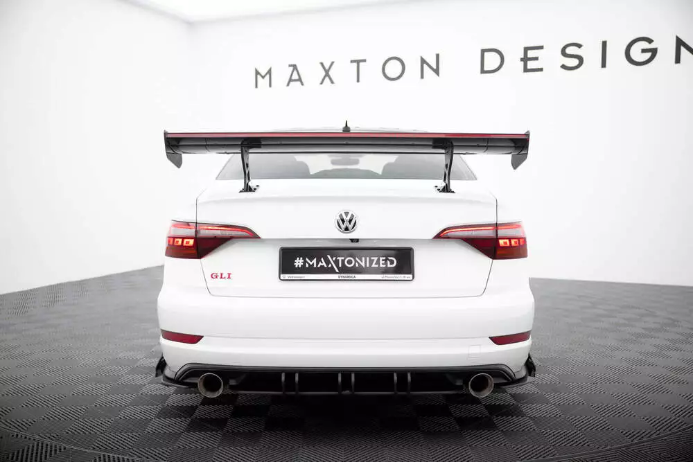 Carbon Spoiler With Internal Brackets Uprights + Led Volkswagen Jetta Gli Mk7 - Image 7