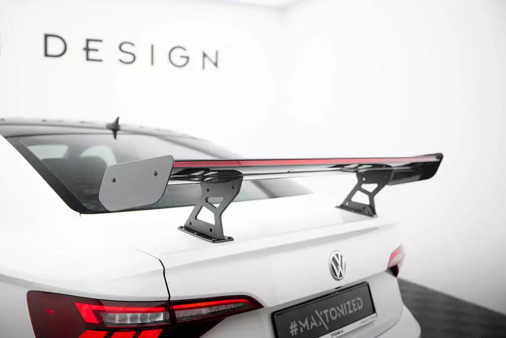 Carbon Spoiler With Internal Brackets Uprights + Led Volkswagen Jetta Gli Mk7 - Image 9