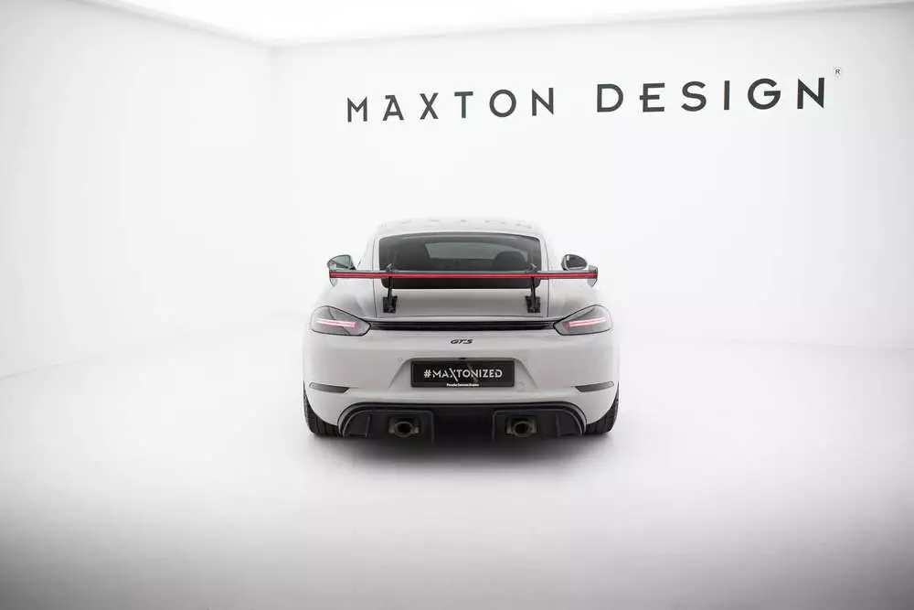 Carbon Spoiler With Upper Swan Mounting V.1 + Led Porsche 718 Cayman 982c - Image 11