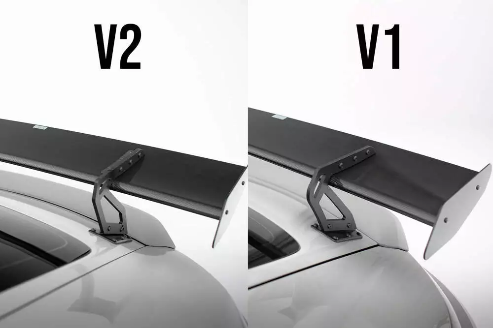 Carbon Spoiler With Upper Swan Mounting V.1 + Led Porsche 718 Cayman 982c - Image 4
