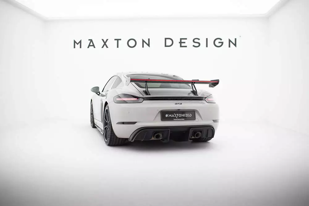 Carbon Spoiler With Upper Swan Mounting V.1 + Led Porsche 718 Cayman 982c - Image 8