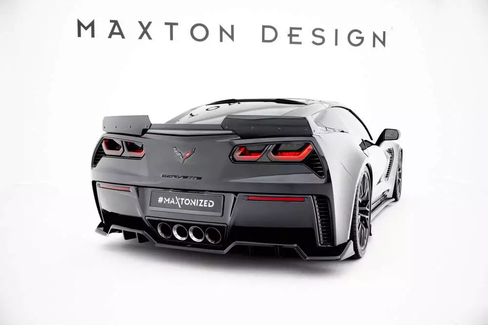 Central Rear Splitter (With Vertical Bars) Chevrolet Corvette Z06 C7 - Image 4