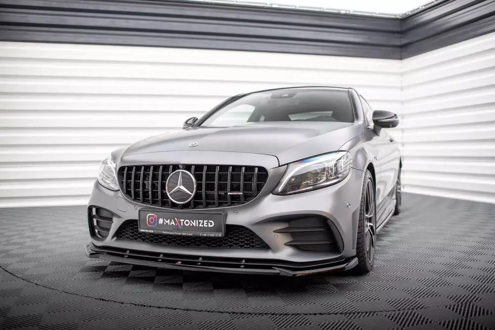 Front Splitter V.2 Mercedes-amg C43 Coupe / Cabrio / Sedan / Estate C205 / A205 / W205 / S205 Facelift