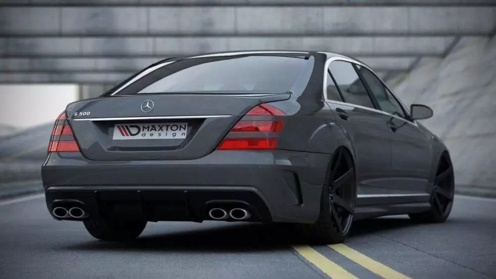 Mercedes S W221 (Look W205) Rear Bumper + Rear Valance