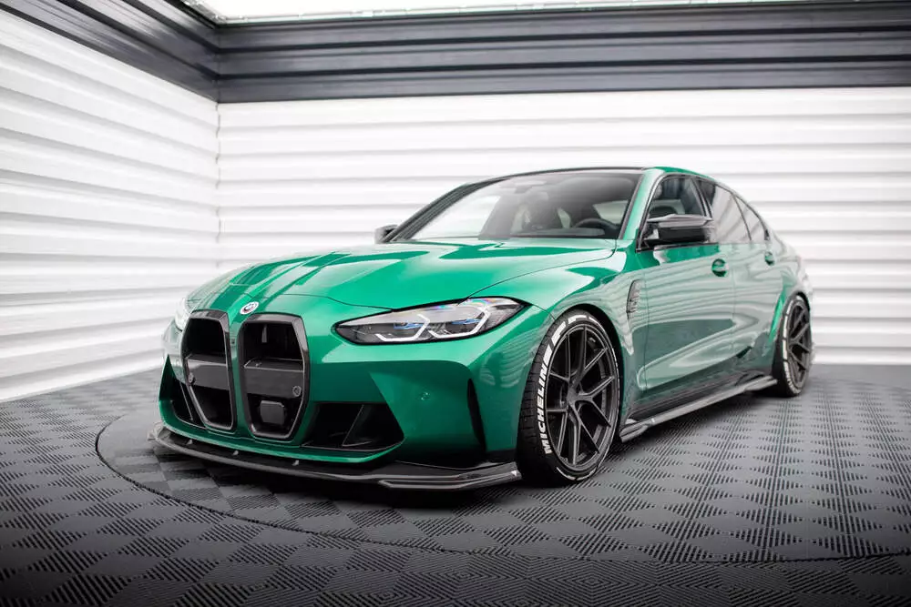 Prepreg Carbon Fiber Front Splitter V.2 Bmw M3 Sedan / Touring G80 / G81 - Image 2