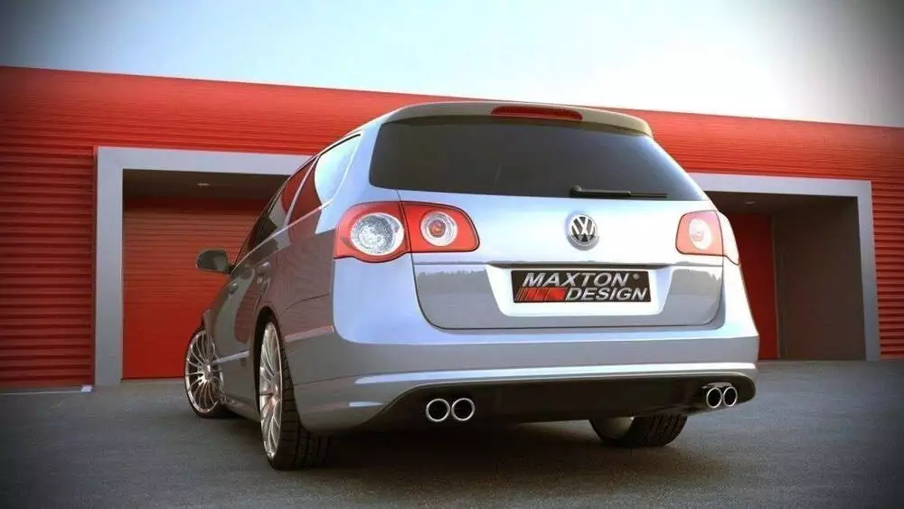 Rear Bumper Spoiler Vw Passat B6 ( R-line Look ) 2 Exhausts