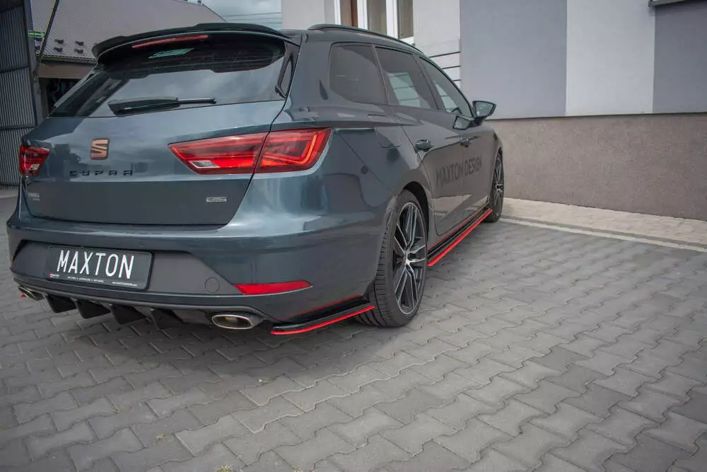 Rear Side Splitters V.4 Seat Leon Cupra Mk3 Fl Sportstourer - Image 3