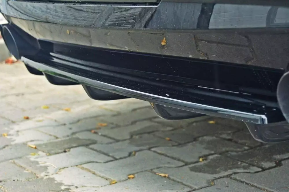 Rear Splitter For Bmw 5 F11 M-pack (Fits Two Double Exhaust Ends)