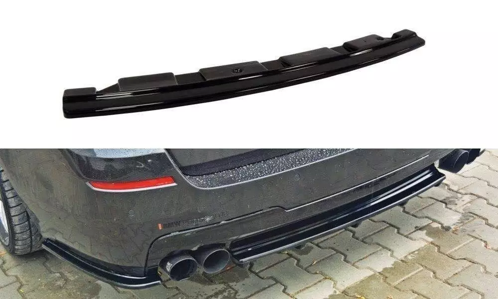 Rear Splitter For Bmw 5 F11 M-pack - Without Vertical Bars (Fits Two Double Exhaust Ends)
