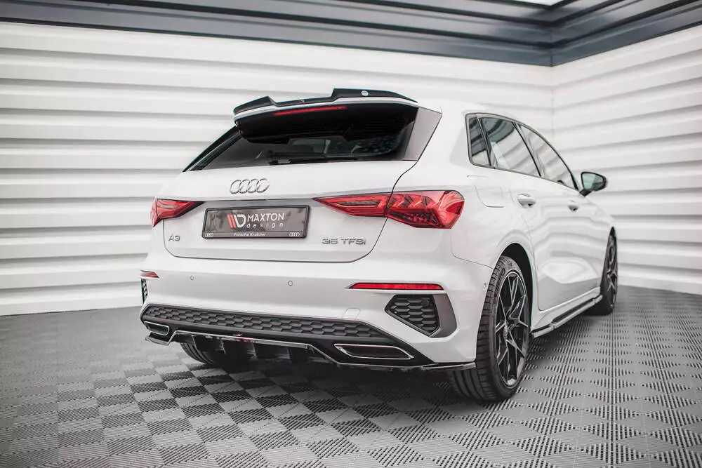 Rear Splitter (With Vertical Bars) Audi A3 S-line Sportback 8y
