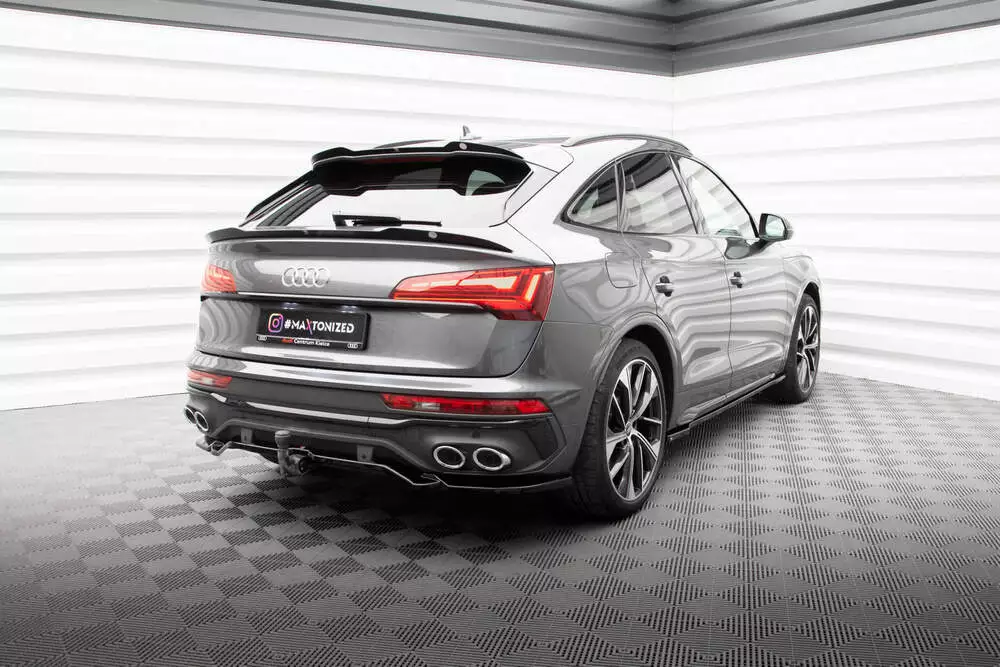 Rear Splitter (With Vertical Bars) Audi Sq5 / Q5 S-line Sportback Mk2 Facelift - Image 4
