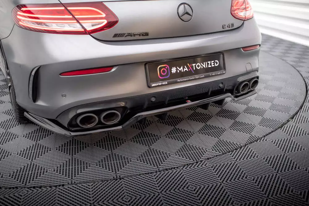 Rear Splitter (With Vertical Bars) Mercedes-amg C43 Coupe / Cabrio C205 Facelift / A205 Facelift