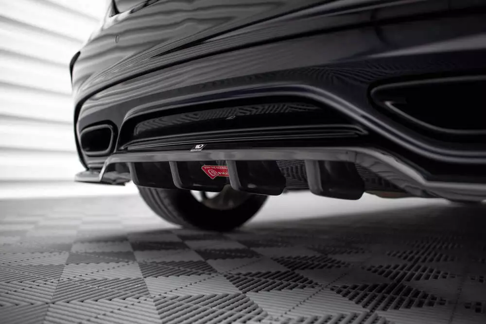 Rear Splitter (With Vertical Bars) Mercedes-benz A Amg-line W176 Facelif - Image 2