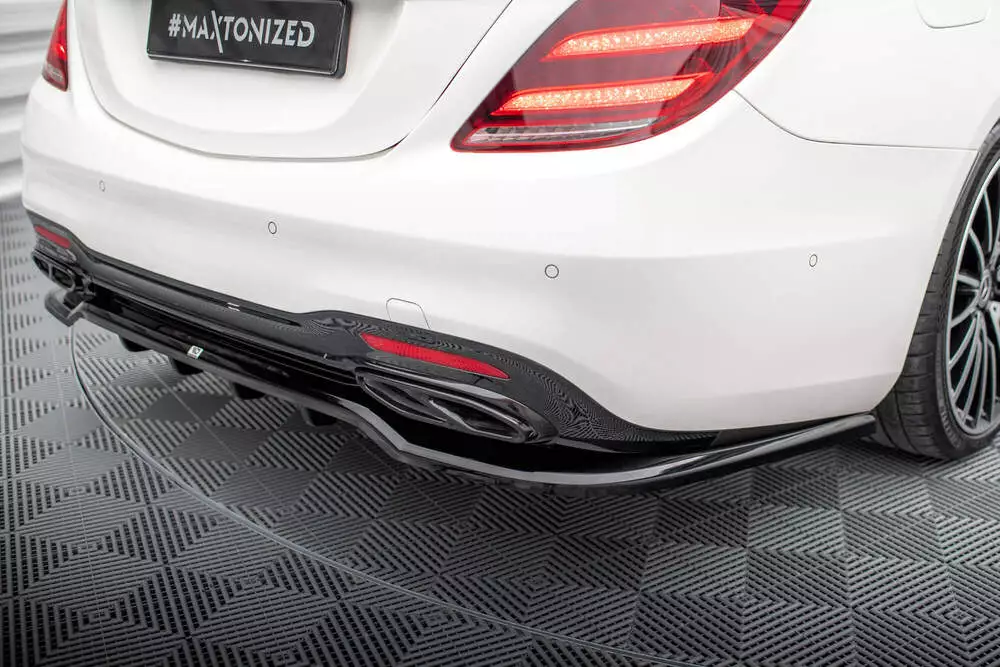 Rear Splitter (With Vertical Bars) Mercedes-benz S Amg-line W222 Facelift - Image 4